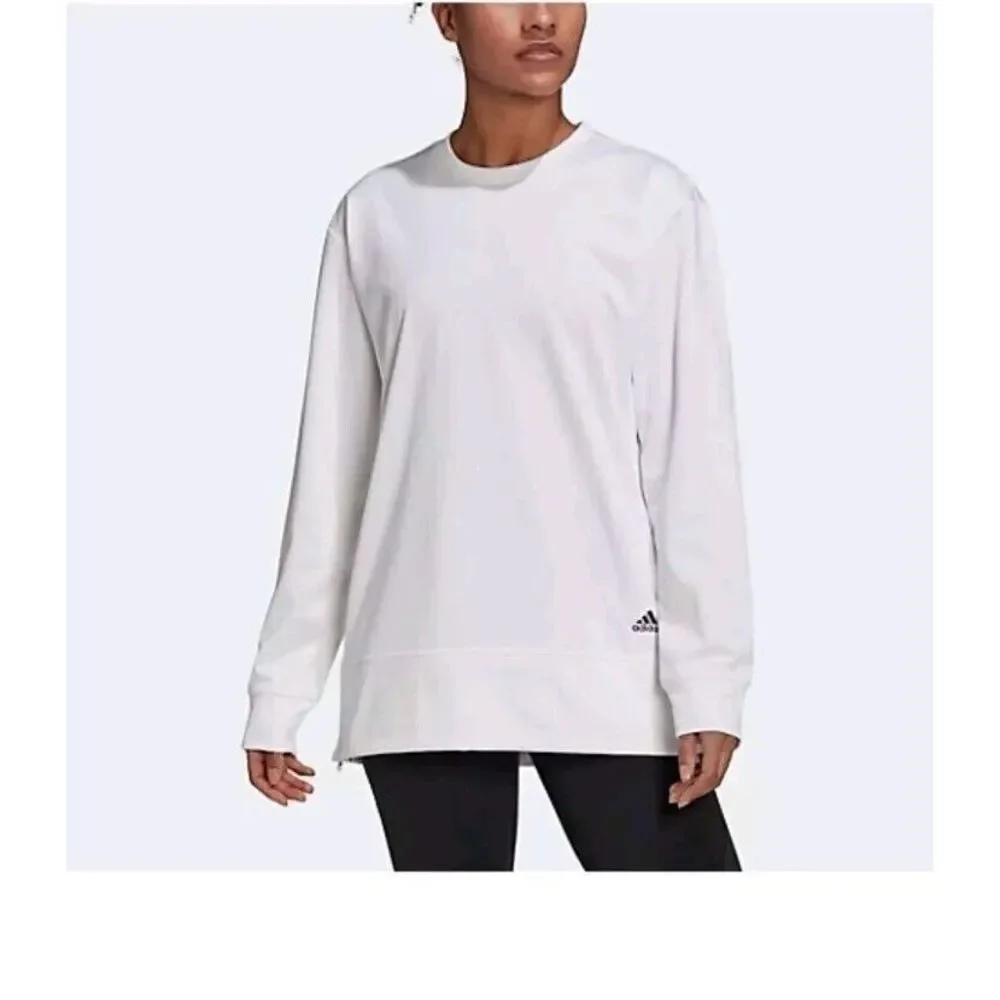 ADIDAS White AEROREADY  Training Zip Sides‎ Long Sleeve Training SweatSHIRT XL